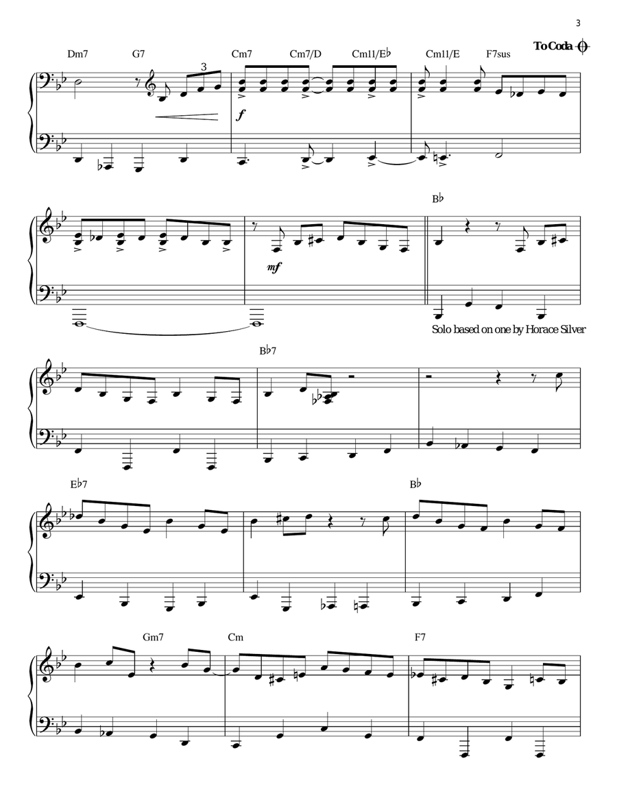 Opus De Funk (arr. Brent Edstrom) Piano Solo scores gallery preview page 3