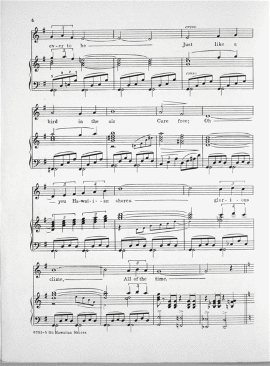On Hawaiian Shores Voice scores gallery preview page 3