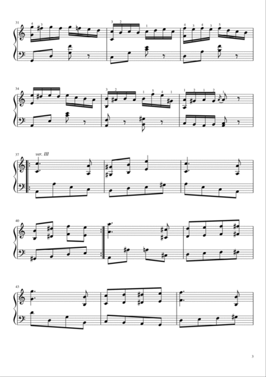 Paganini Caprice No.24 - Variations For Piano Solo With Fingered Piano Solo scores gallery preview page 3