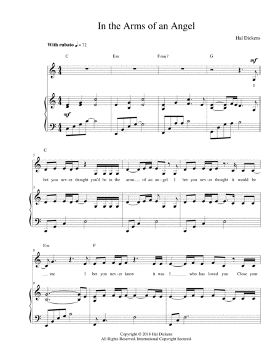 In The Arms Of An Angel Voice scores gallery preview page 1