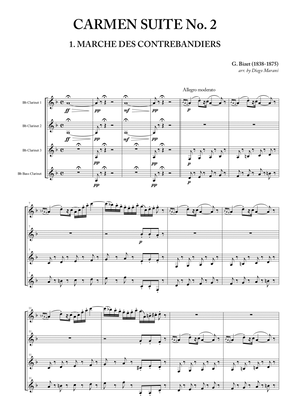 Book cover for Carmen Suite No. 2 for Clarinet Quartet