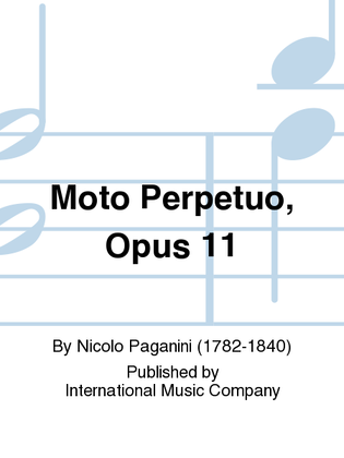 Book cover for Moto Perpetuo, Opus 11