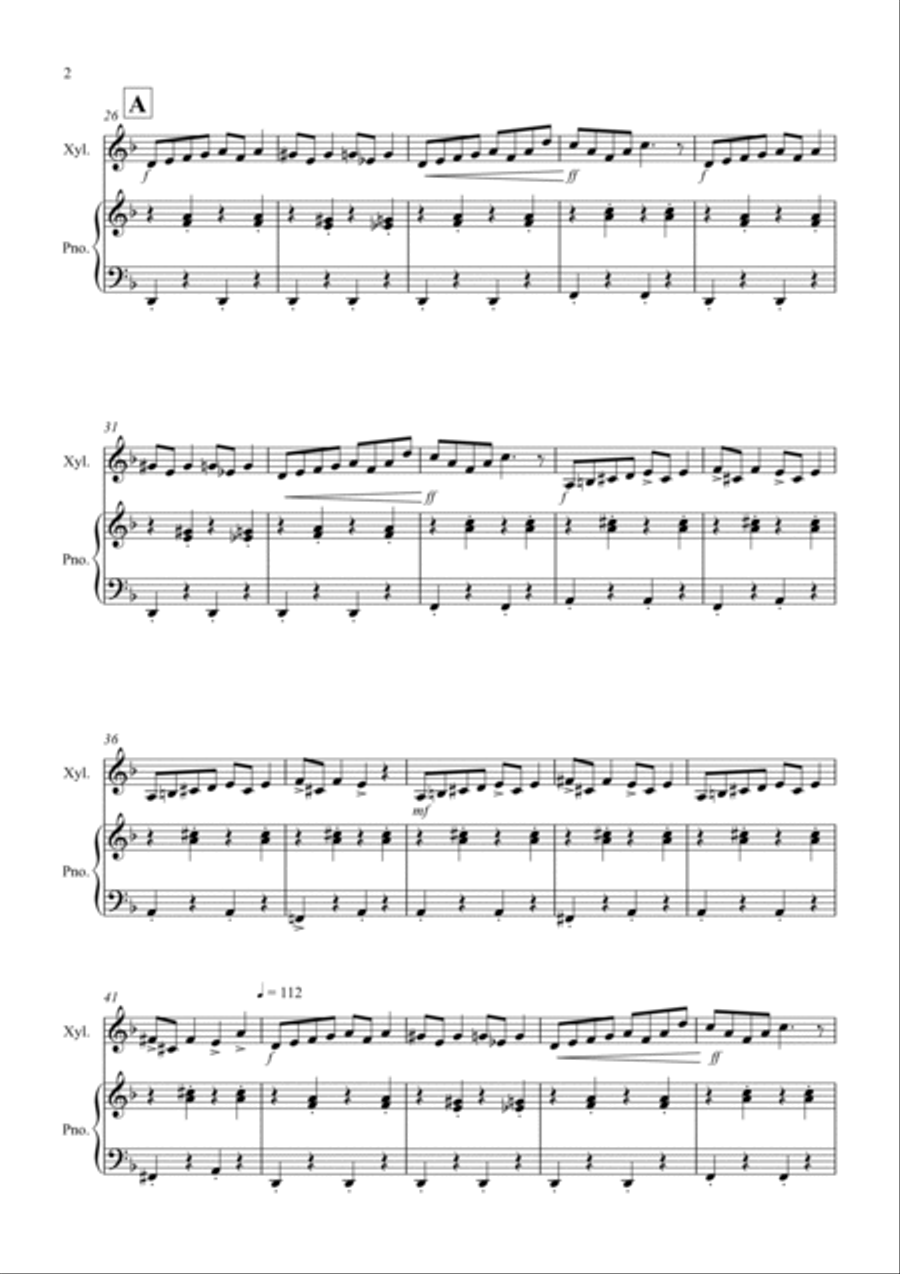 In the Hall of the Mountain King for Xylophone and Piano Piano Accompaniment scores gallery preview page 2