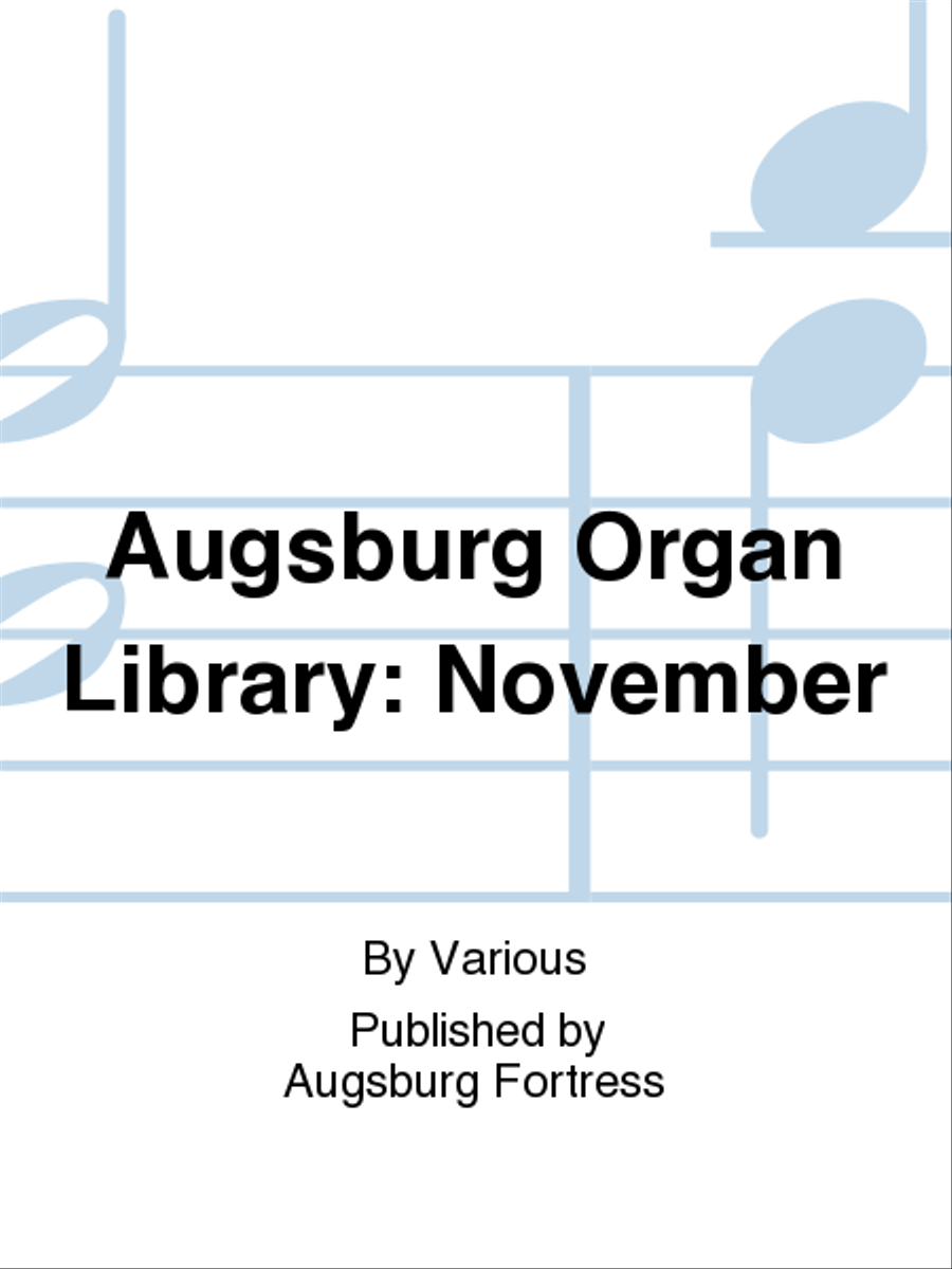 Augsburg Organ Library: November Organ scores gallery preview page 1