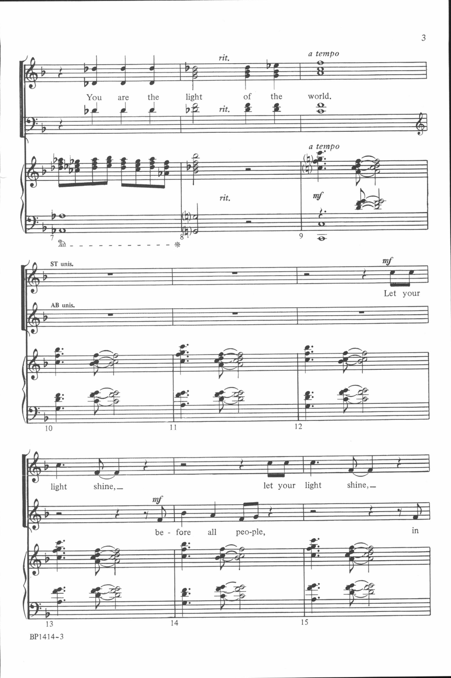 Let Your Light Shine! - Courtney 4-Part scores gallery preview page 3
