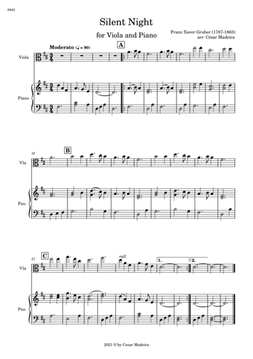 Silent Night - Viola and Piano (Full Score and Parts) image number null