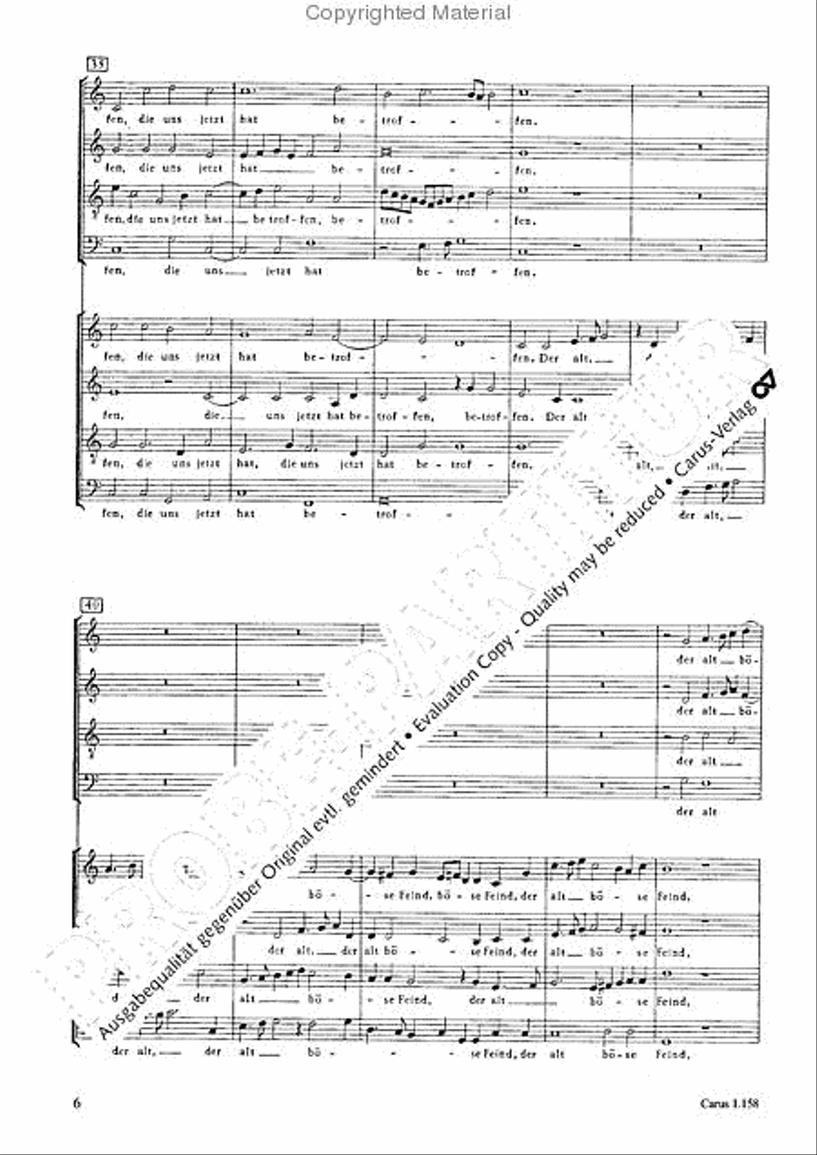 A mighty fortress is our God (Ein feste Burg ist unser Gott) 4-Part scores gallery preview page 7