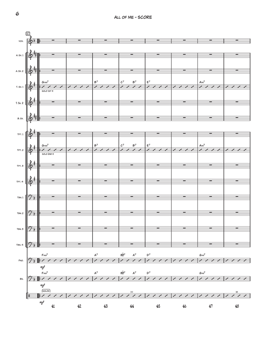 All Of Me Jazz Ensemble scores gallery preview page 6