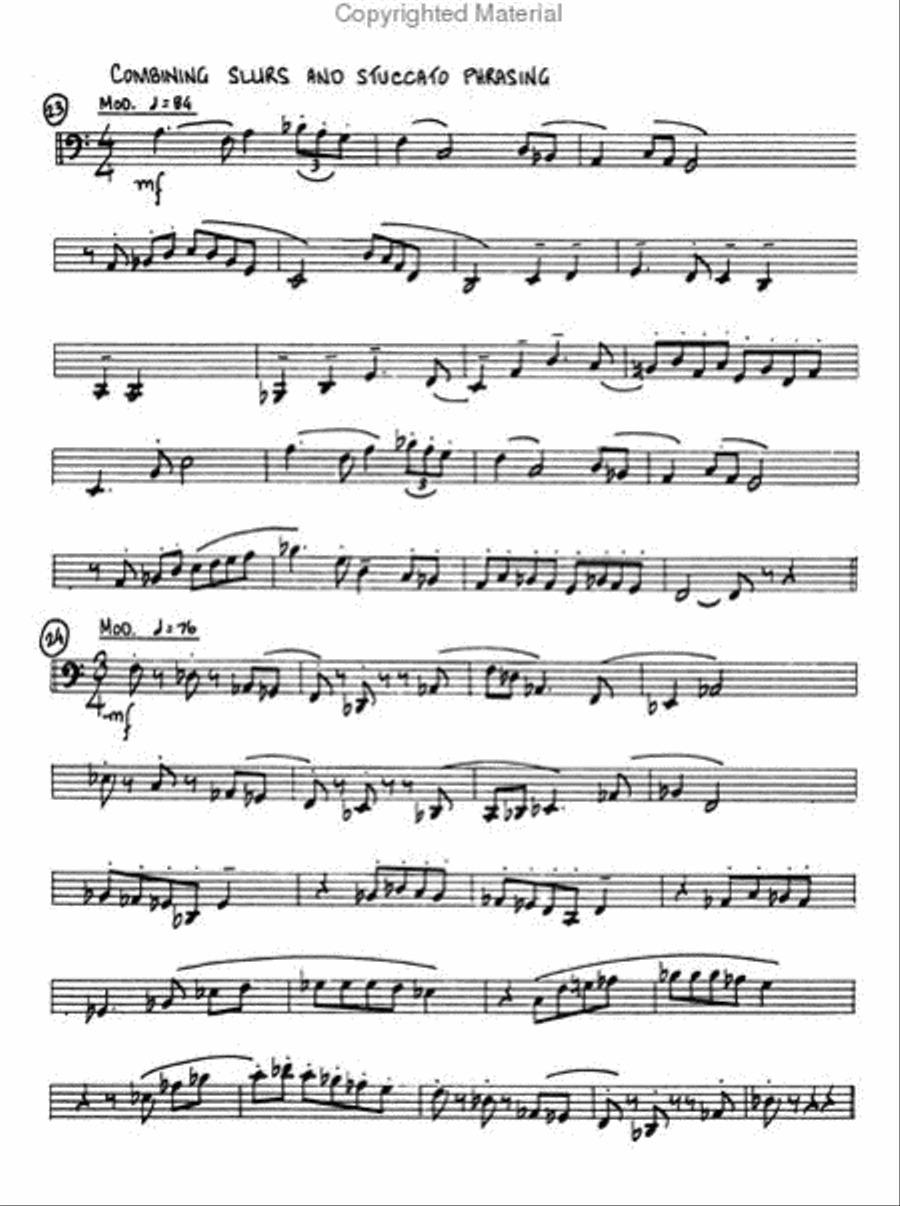 Etudes for Bass Trombone Baritone Horn scores gallery preview page 3