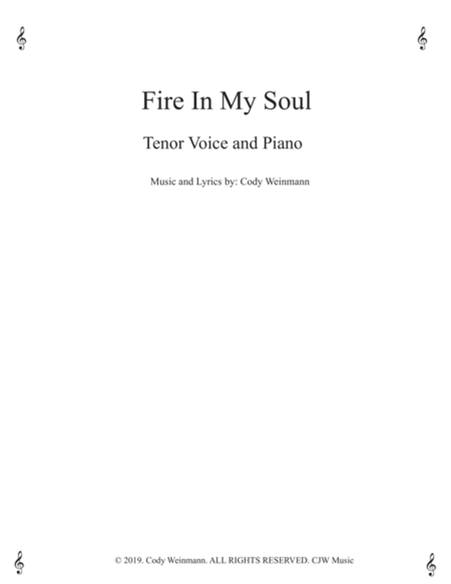 Fire In My Soul Tenor Voice and Piano -- E-flat minor image number null