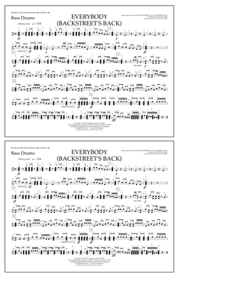 Book cover for Everybody (Backstreet's Back) (arr. Tom Wallace) - Bass Drums