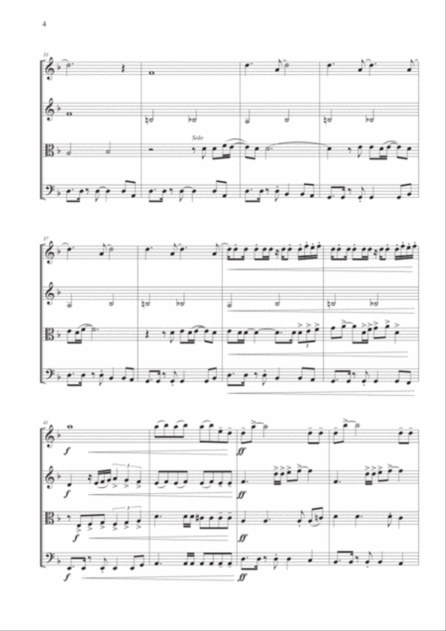 Skyfall String Quartet scores gallery preview page 4