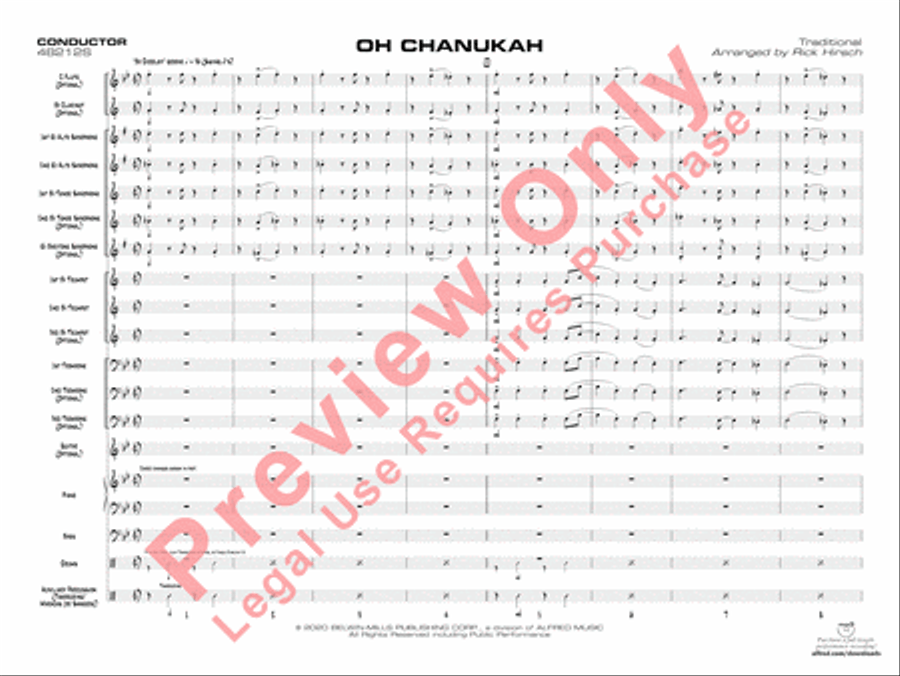Oh Chanukah Jazz Ensemble scores gallery preview page 4