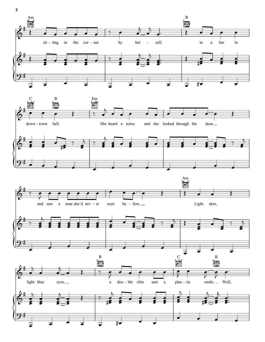 Date Rape Piano, Vocal, Guitar scores gallery preview page 2