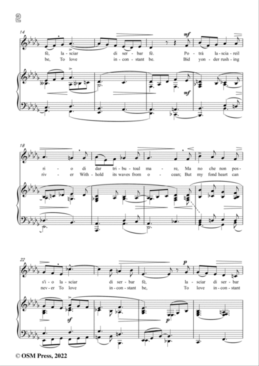 Supriani-Potrà lasciare il rio,in b flat minor,for Voice and Piano Voice Solo scores gallery preview page 4