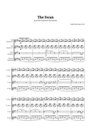 The Swan by Saint-Saëns for Sax Quartet AATB