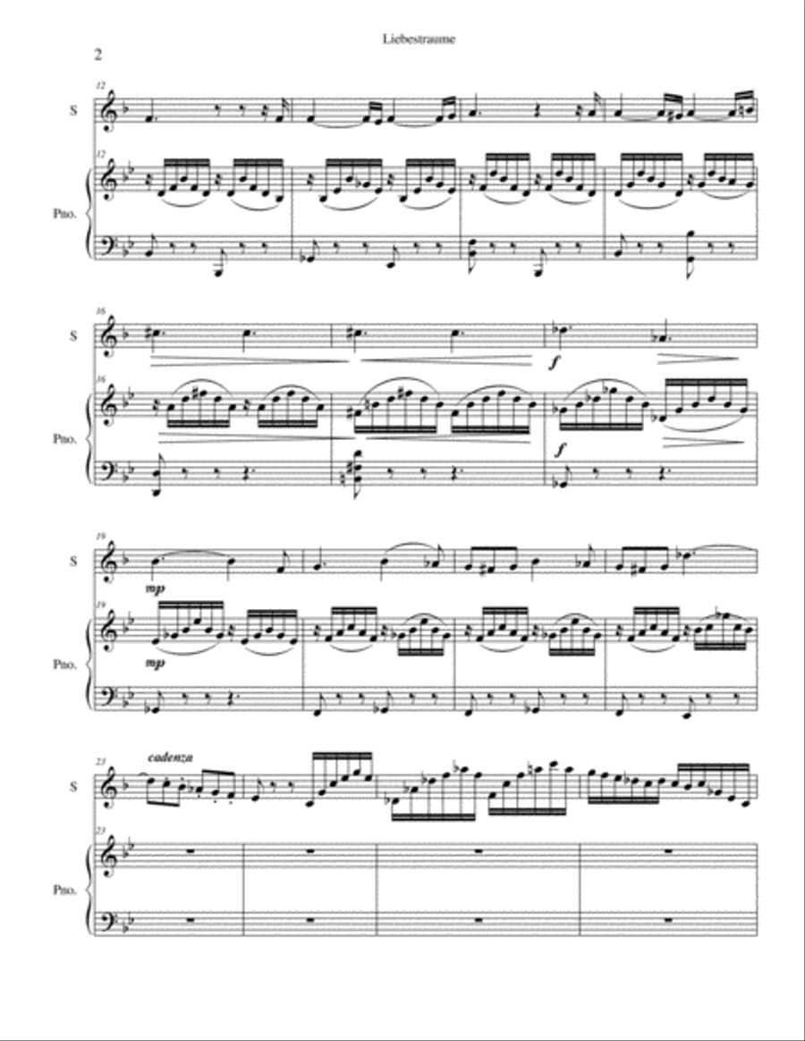 Liebestraume Horn scores gallery preview page 2