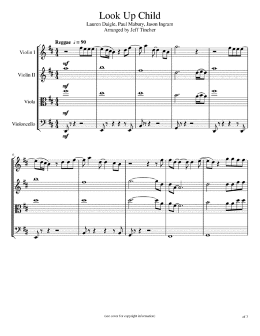 Look Up Child String Quartet scores gallery preview page 2