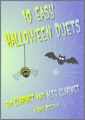 Book cover for 10 Easy Halloween Duets for Clarinet and Alto Clarinet