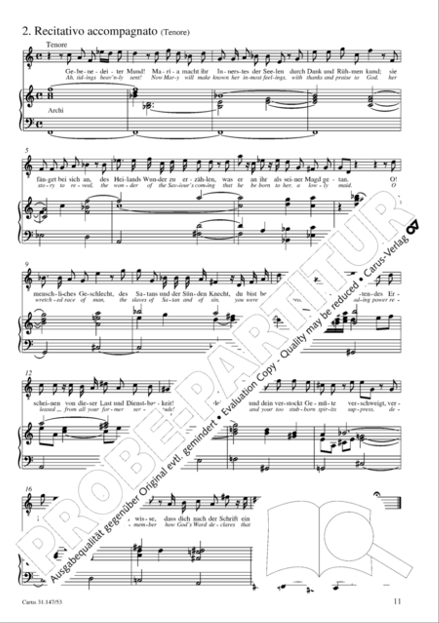 Heart and mouth and thought and action (Herz und Mund und Tat und Leben) (Herz und Mund und Tat und Leben) 4-Part scores gallery preview page 12