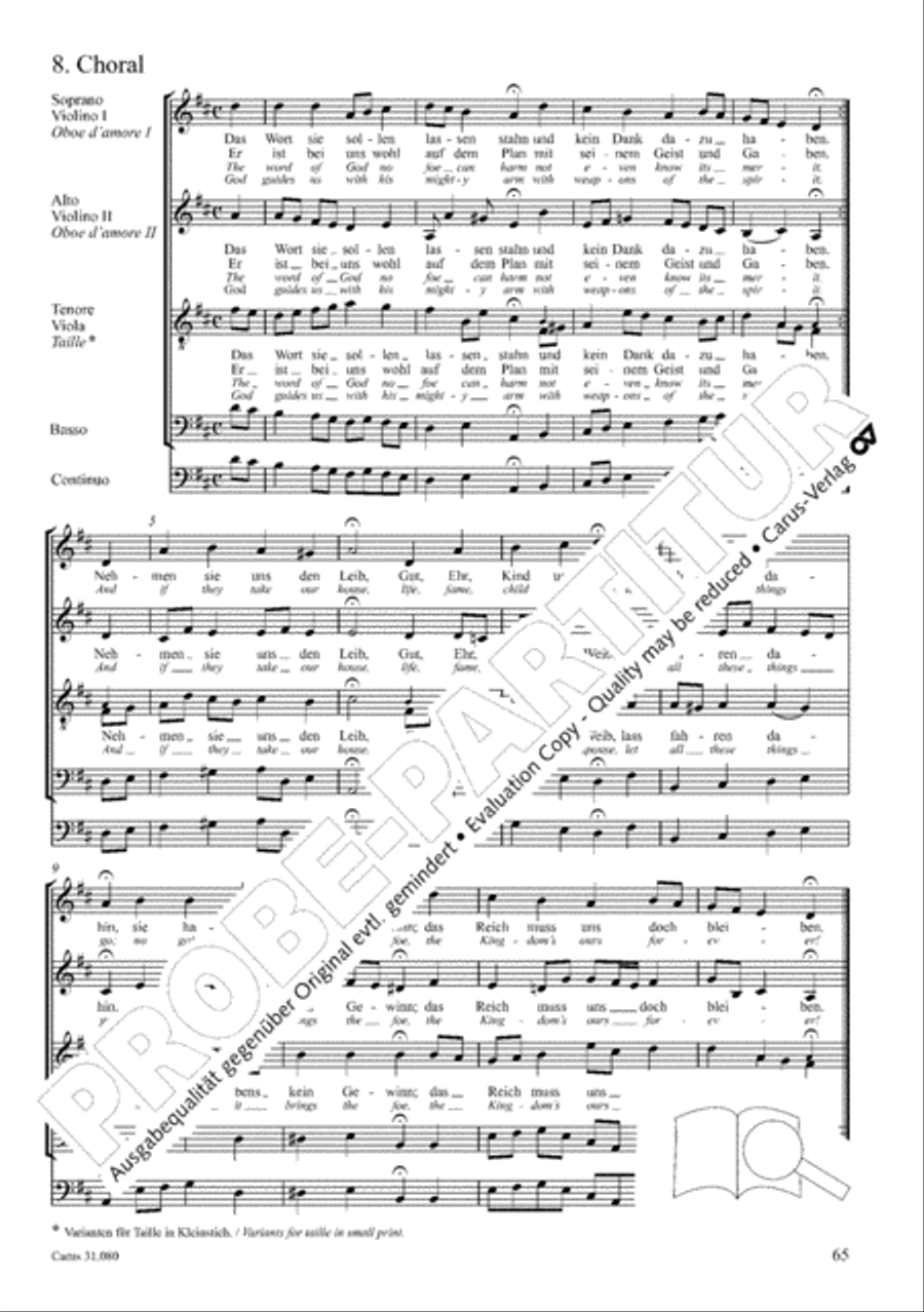 A mighty fortress is our God (Ein feste Burg ist unser Gott) 4-Part scores gallery preview page 66