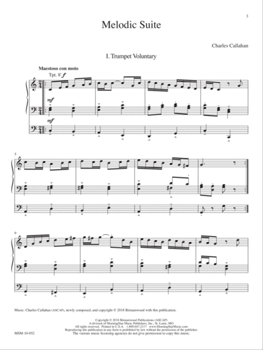 Melodic Suite Organ scores gallery preview page 1