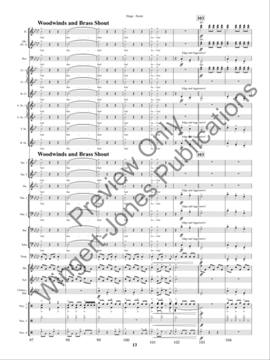 Siege (Score) Concert Band scores gallery preview page 16
