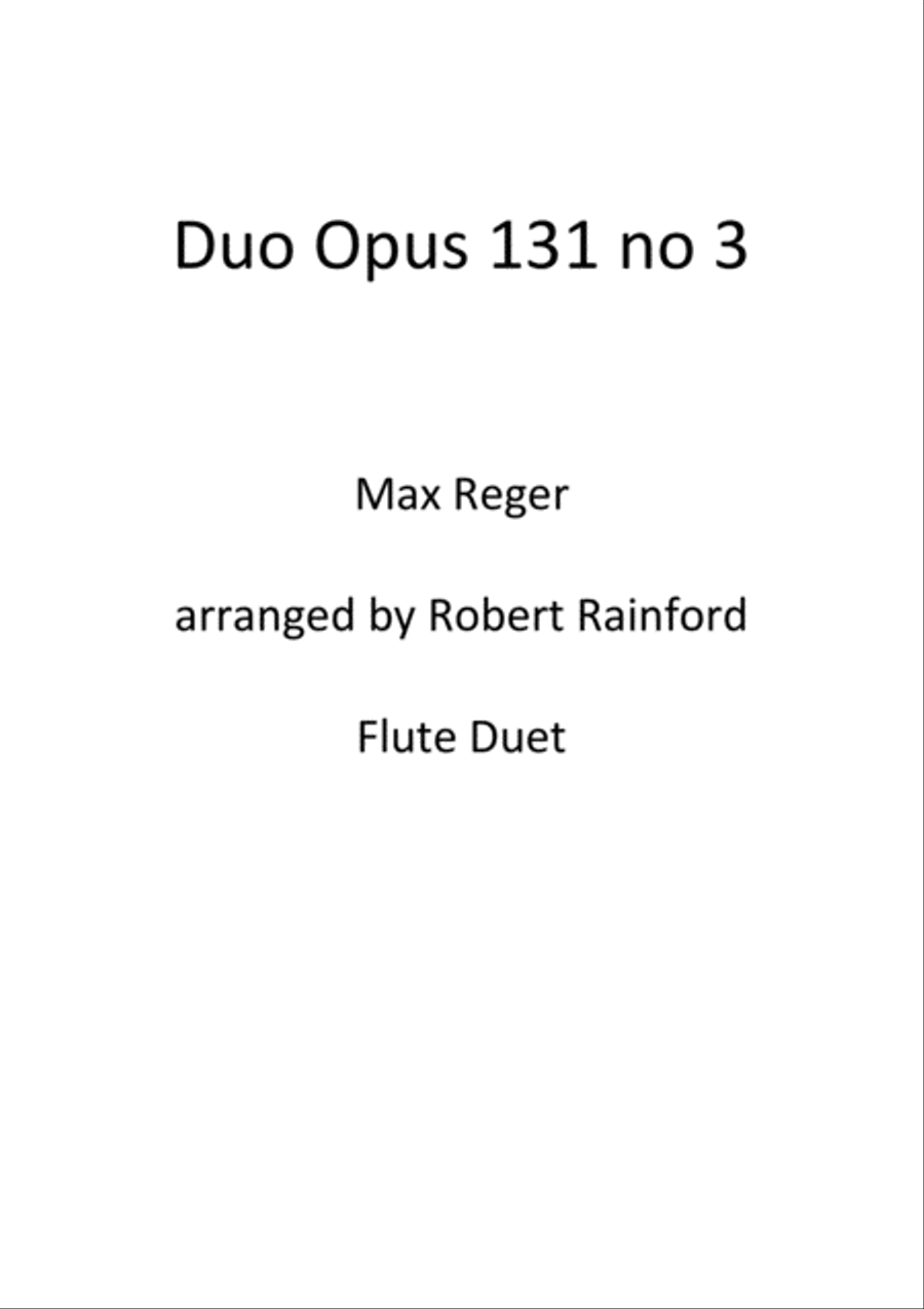 Duo Opus 131 no 3 Flute Duet scores gallery preview page 1