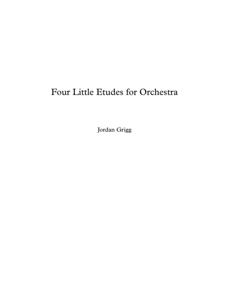 Four Little Etudes for Orchestra image number null