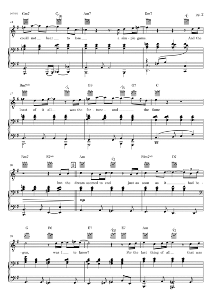 Shadow Of A Lonely Man Piano, Vocal, Guitar scores gallery preview page 2