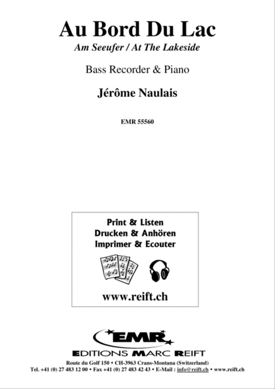 Au Bord Du Lac Au Bord Du Lac Bass Recorder scores gallery preview page 2