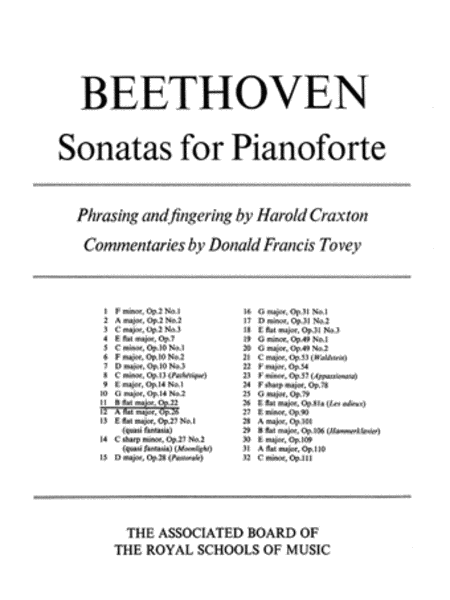 Ludwig van Beethoven : Piano Sonata in B flat Op. 22