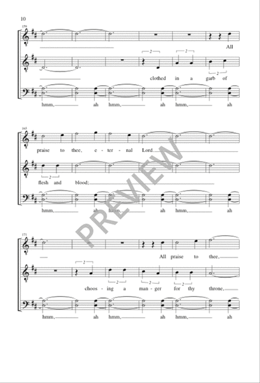All Praise to Thee, Eternal Lord TTBB scores gallery preview page 10