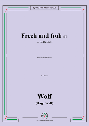 Wolf-Frech und froh II,in d minor,IHW10 No.17