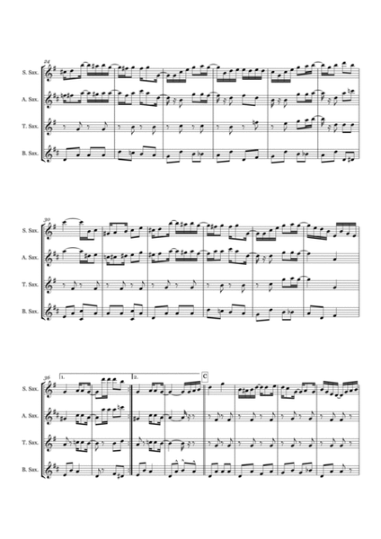 Weeping Willow Rag for Saxophone Quartet (SATB) image number null