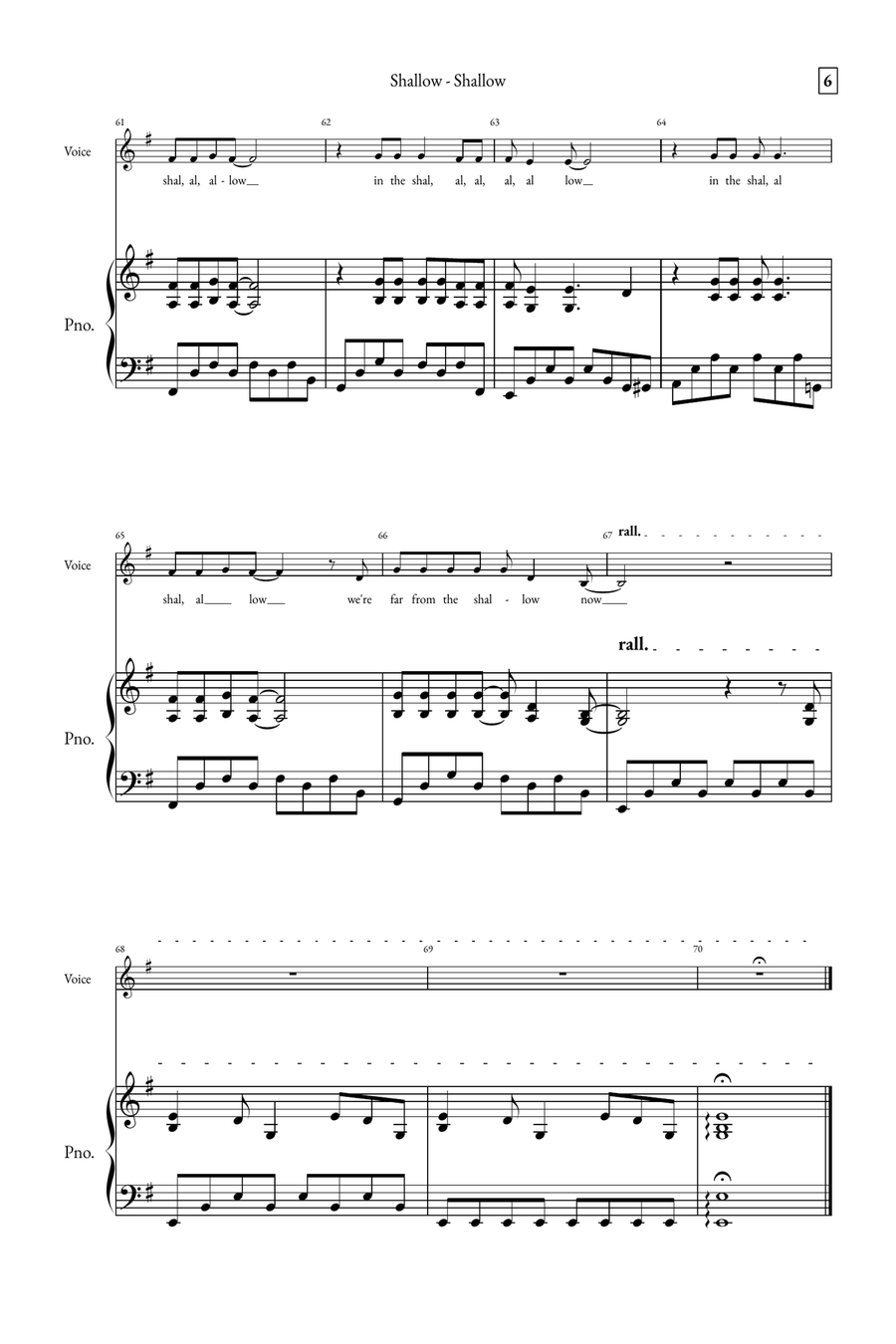 Shallow A Cappella scores gallery preview page 6