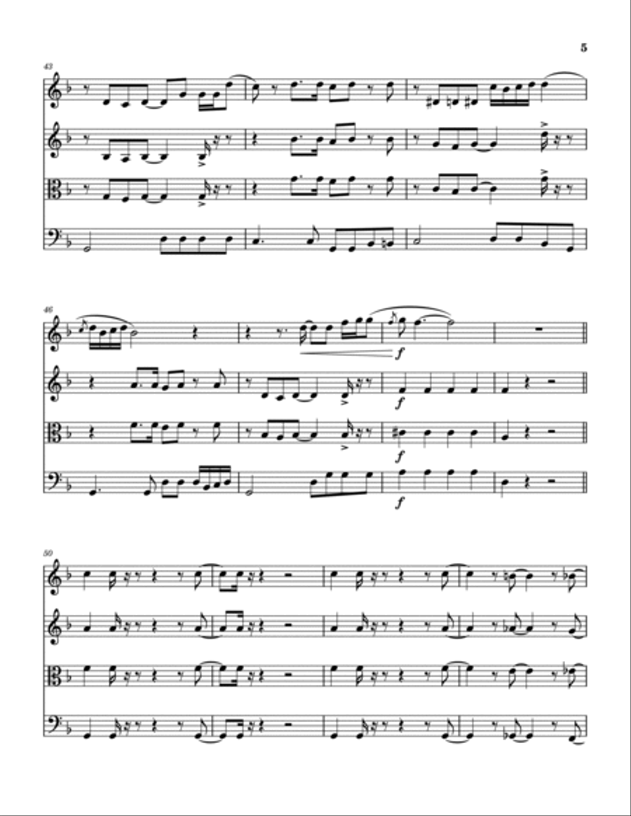 People Gotta Move String Quartet scores gallery preview page 6