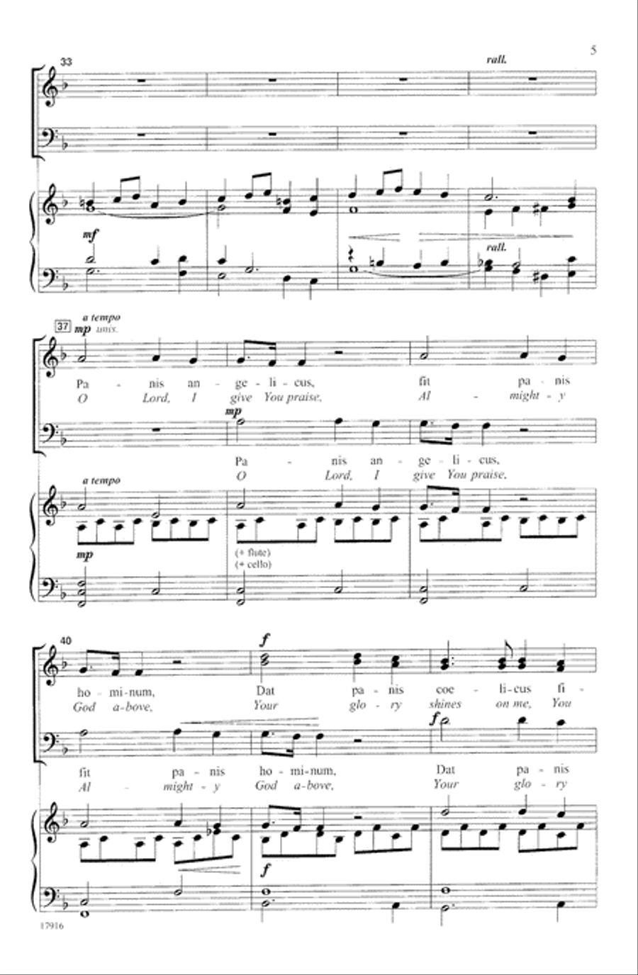 Panis Angelicus 3-Part scores gallery preview page 5