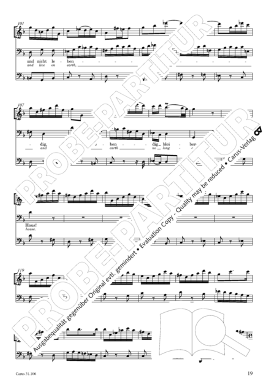 God's own time is the time appointed (Gottes Zeit ist die allerbeste Zeit) 4-Part scores gallery preview page 20