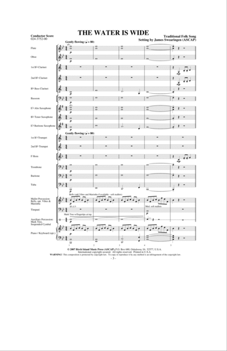 The Water Is Wide Concert Band scores gallery preview page 2