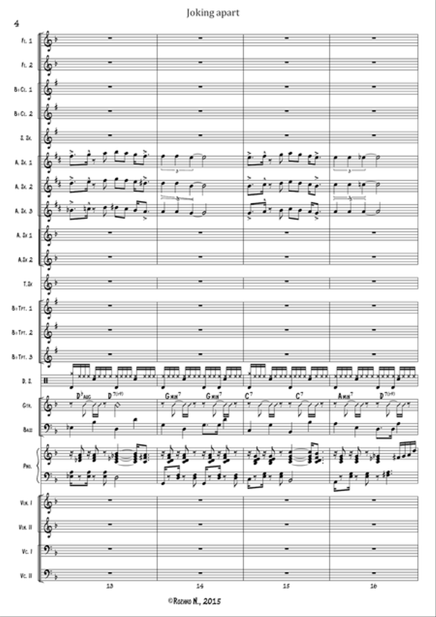 Joking Apart (for a Variety Orchestra) Chamber Orchestra scores gallery preview page 5