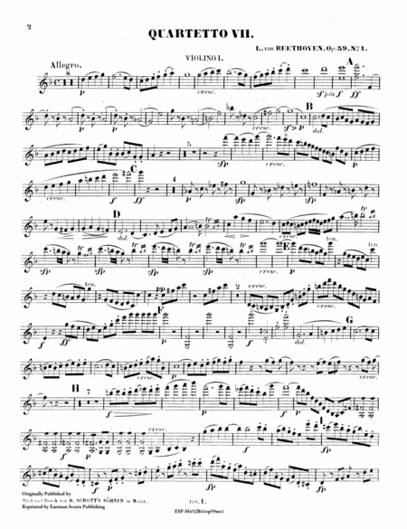 Razumovsky Quartet Op. 59, no. 1