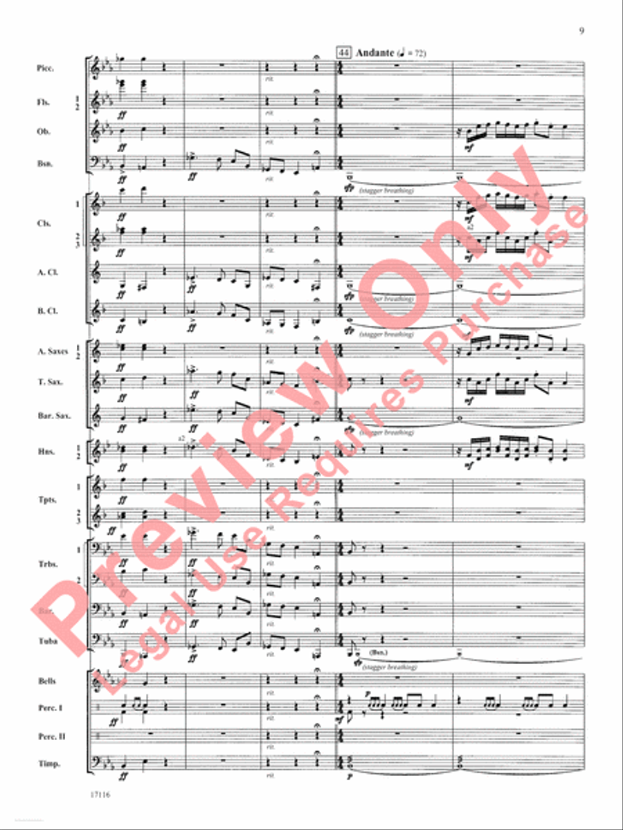 1812 Overture Concert Band scores gallery preview page 10
