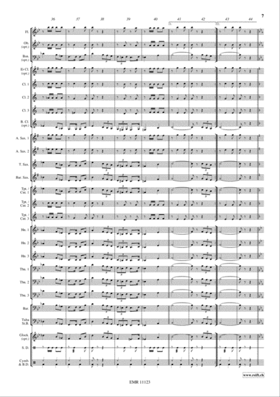 Jubilaumsmarsch Concert Band scores gallery preview page 8