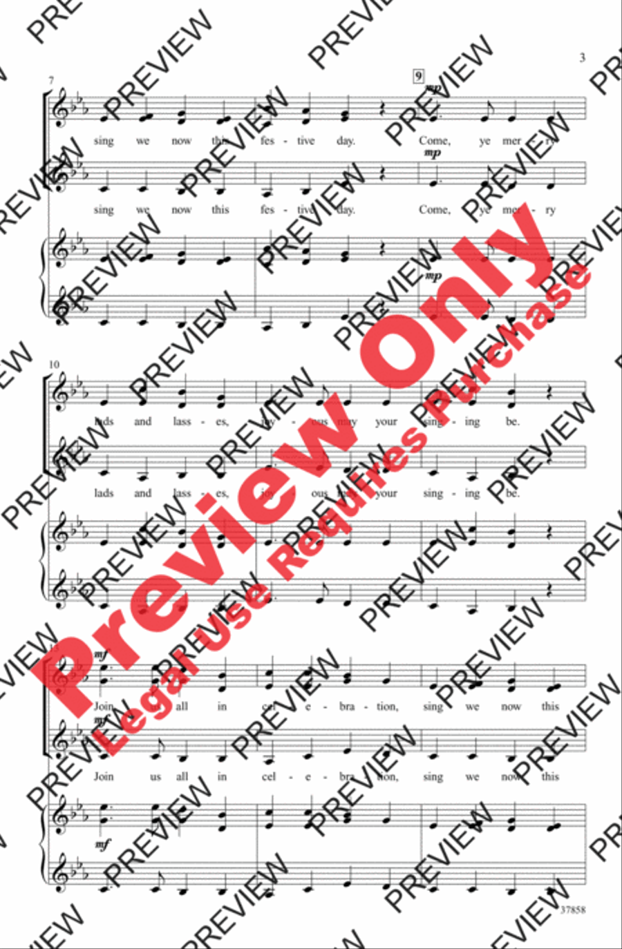 A Festive Madrigal A Festive Madrigal Women's Choir scores gallery preview page 3
