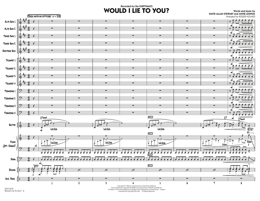 Would I Lie to You? - Conductor Score (Full Score) Jazz Ensemble scores gallery preview page 2