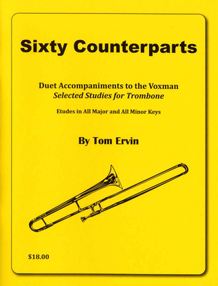 Book cover for Sixty Counterparts Voxman Trombone Duets