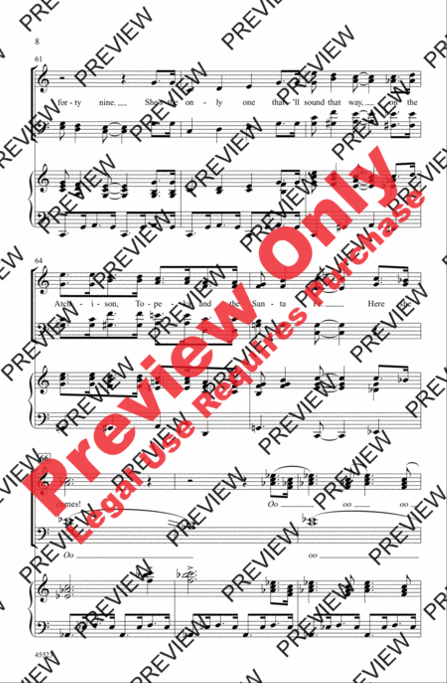 A Tribute to Judy Garland 4-Part scores gallery preview page 8