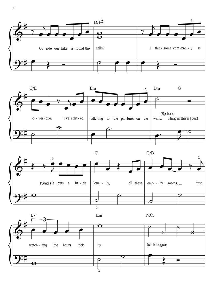Do You Want To Build A Snowman? (from Frozen) Easy Piano scores gallery preview page 4