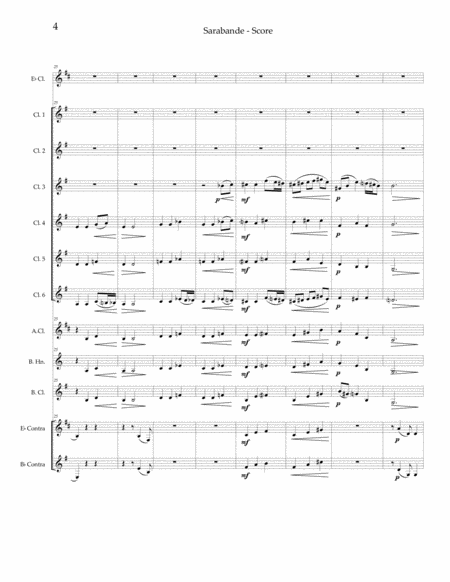 Sarabande (from Pour le Piano) by Claude Debussy Clarinet Choir - Digital Sheet Music